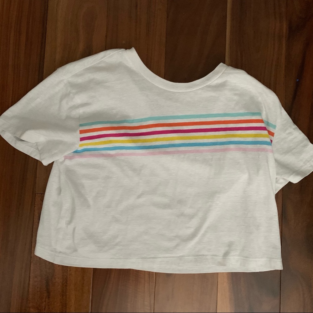 Cute rainbow striped t-shirt.